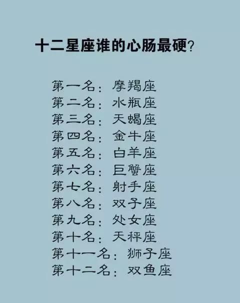 十二星座谁吃不胖,谁的心肠最硬,心理年龄和实际年龄相差多少?