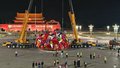 天安门广场“祝福祖国”巨型花篮53分钟完美合龙