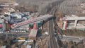 6000余吨桥梁两小时空中转体72度 地铁22号线成功上跨大秦铁路