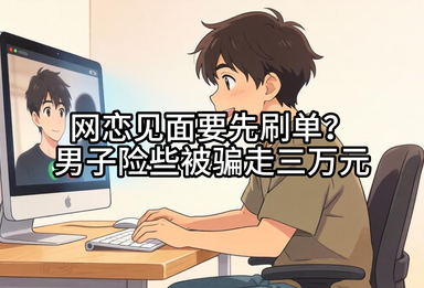 网恋见面要先刷单？男子险些被骗走三万元