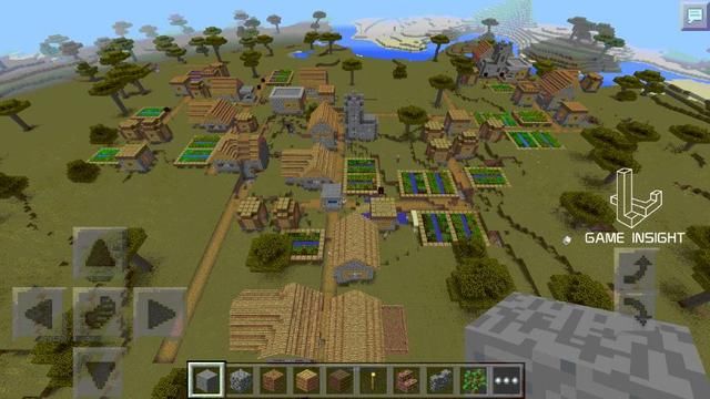 据说这是《我的世界》手机版最大村庄种子,生