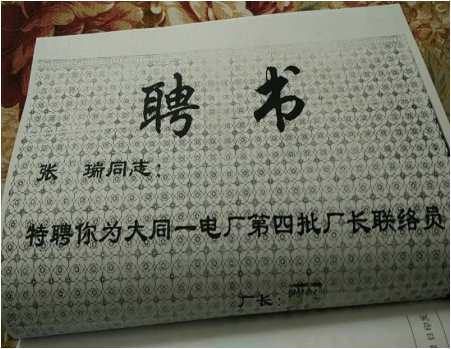 华电集团山西能源大同一电厂副总经济师档案被