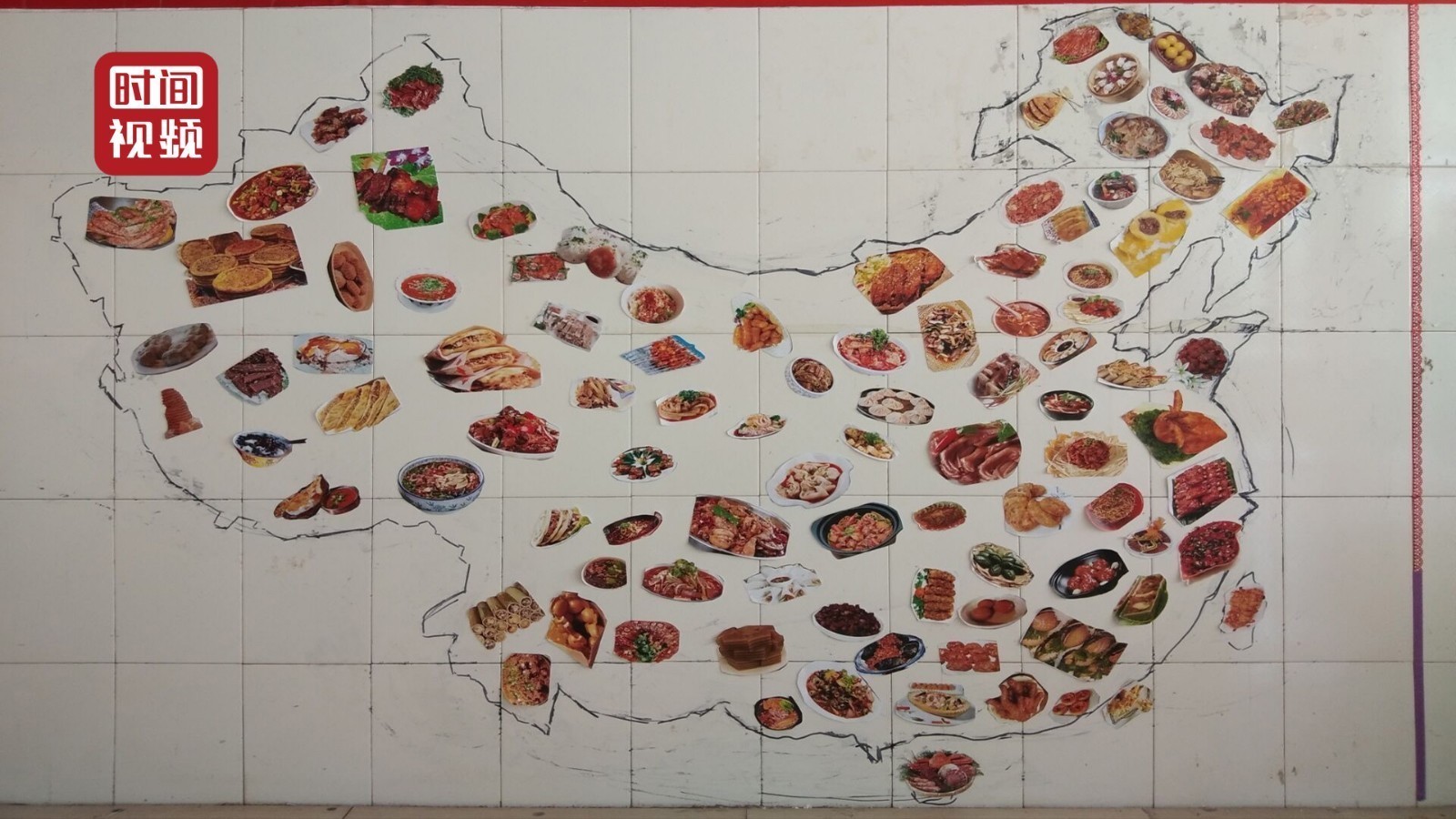 全国美食地图手绘图片