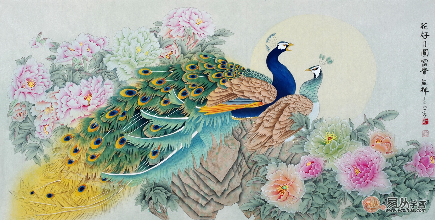家里挂孔雀图的寓意,你不知道就晚了