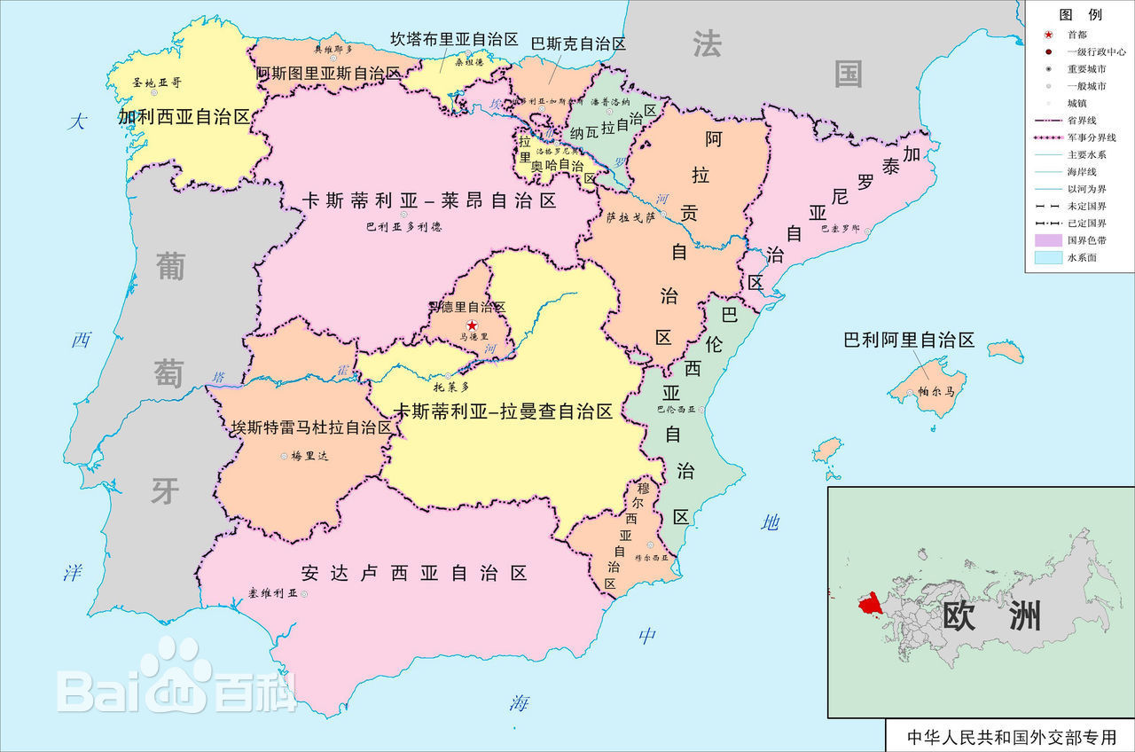 南欧各国高清地图及其介绍