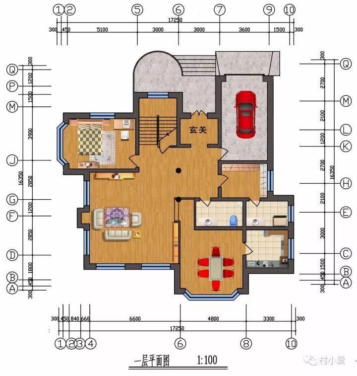 17x16m二层新农村别墅,拥一处小院,看花开四季,云淡风轻