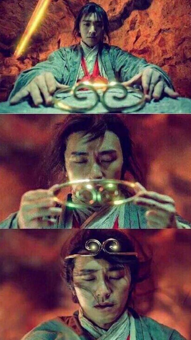 "并配上一个长图,是周星驰在《大话西游》中至尊宝角色的剧照.
