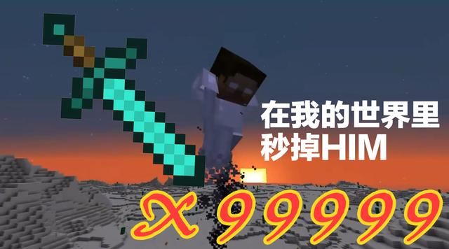 我的世界:传说中无敌的HIM,一剑被我给秒了!