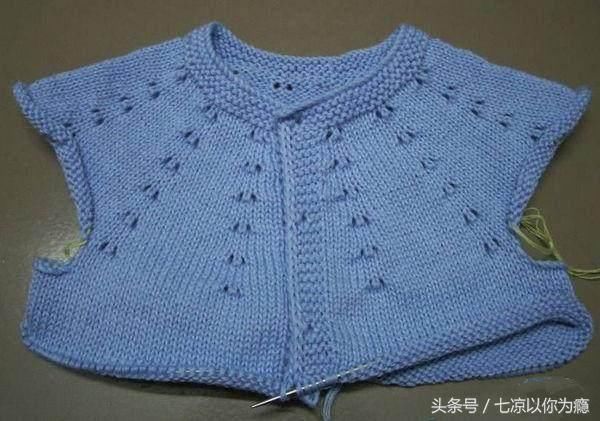 从上往下织的宝宝开衫毛衣,款式也很美观,有编