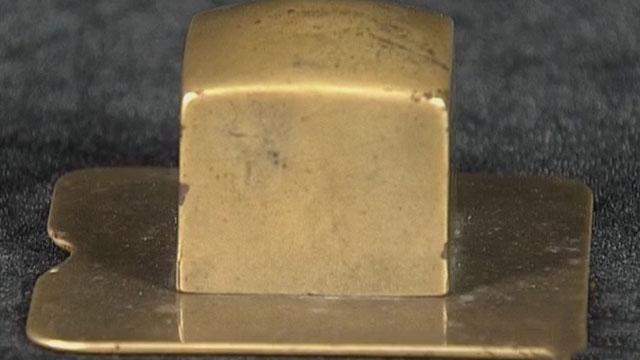 清晚期黄铜押宝盒 失传的古时押宝游戏器具