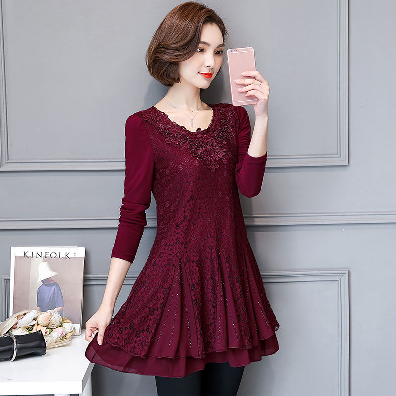 终于找到遮肉大码女装,160斤婆婆清明假期穿出