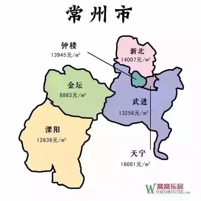 7月份江苏房价地图出炉 兴化房价竟然涨到了这