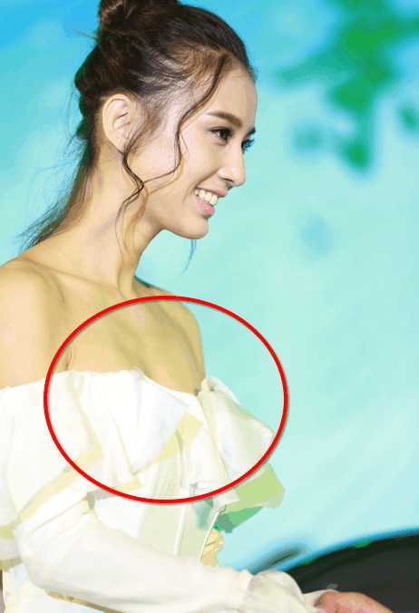 黄圣依穿抹胸裙, 衣服摇摇欲坠 网友: 担心看到