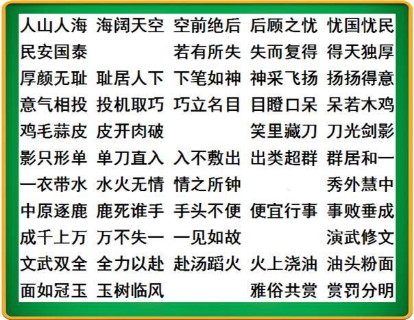 太经典了,"成语接龙"你家孩子能接上几个呢?快为孩子收藏!
