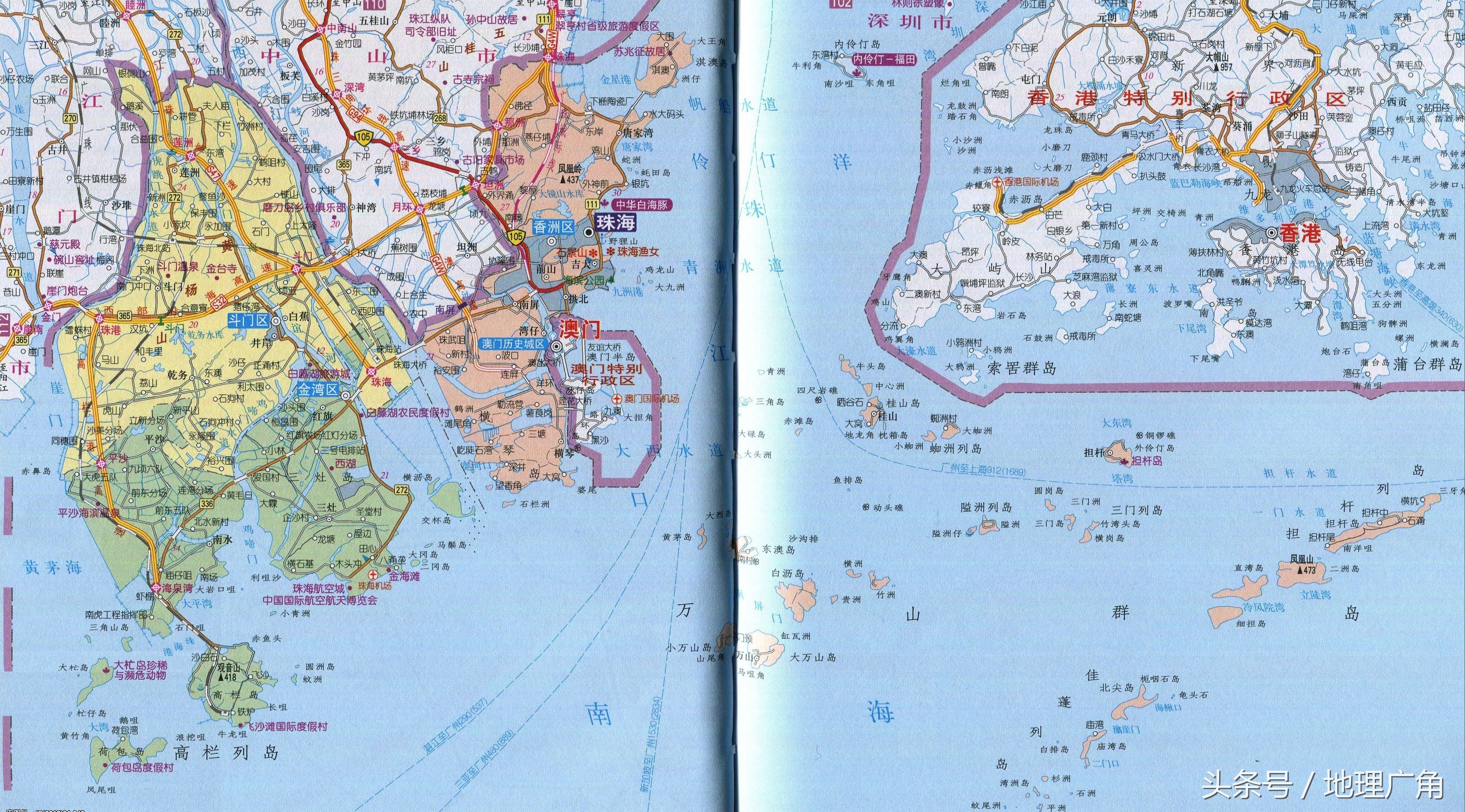 广东省珠海市行政区划地图