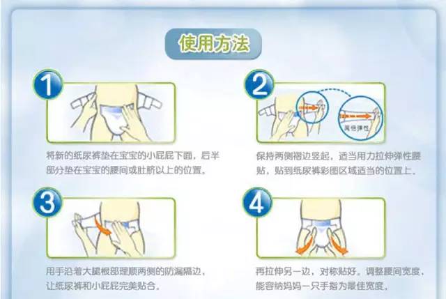 尿布的正确穿法图解图片