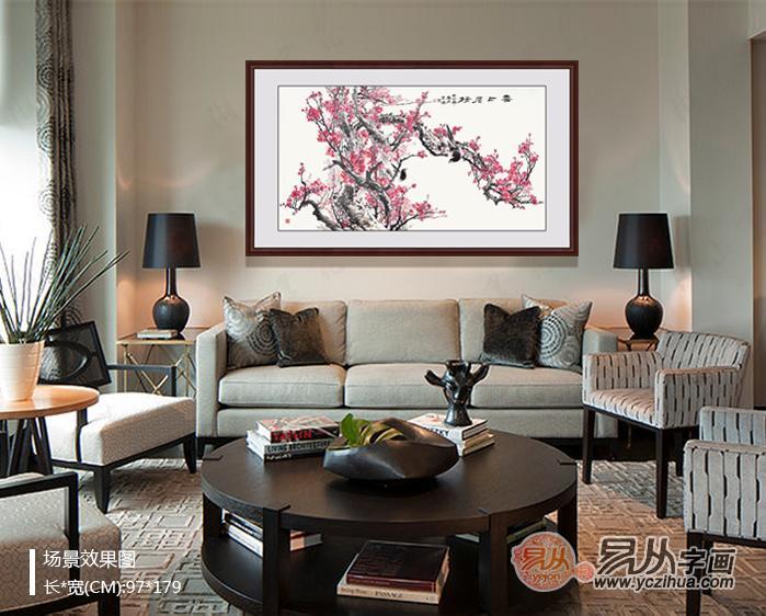 客厅沙发背景墙挂画 花鸟画给你不一样的美