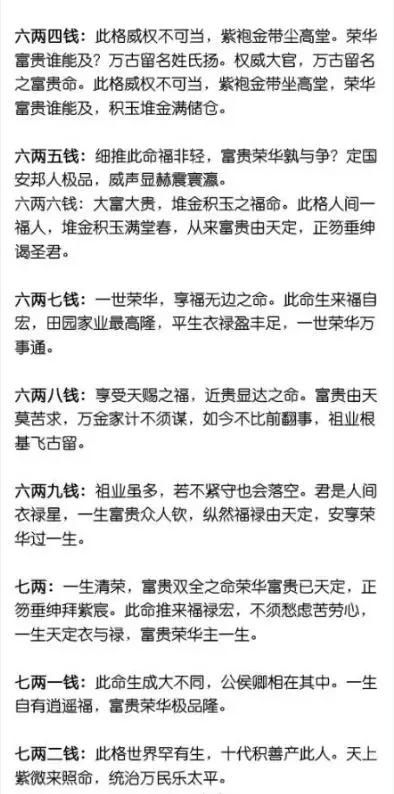 称骨算命:3两5以上怎么查?男命女命全文解析