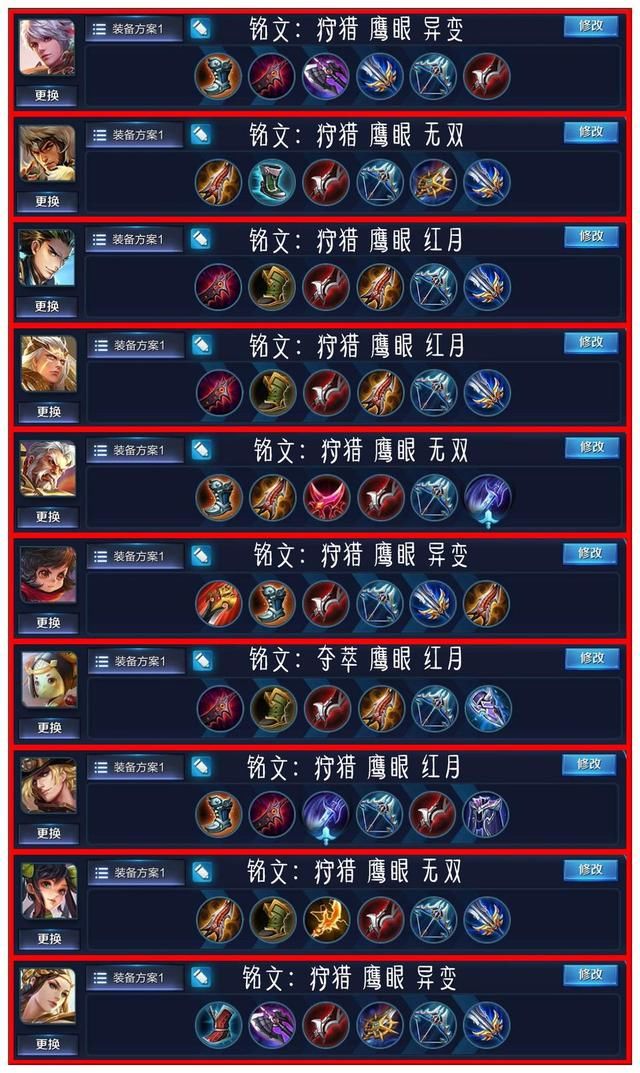 王者荣耀各英雄铭文出装大全,不要错过哦