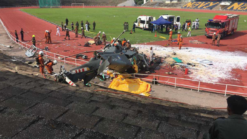 马来西亚发生直升机相撞事故 致10人死亡