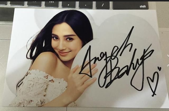 杨幂的签名,angelababy的签名,赵丽颖的签名,明