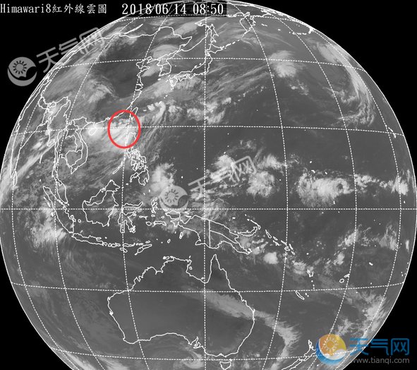 2018年第6号台风路径实时发布系统卫星云图(