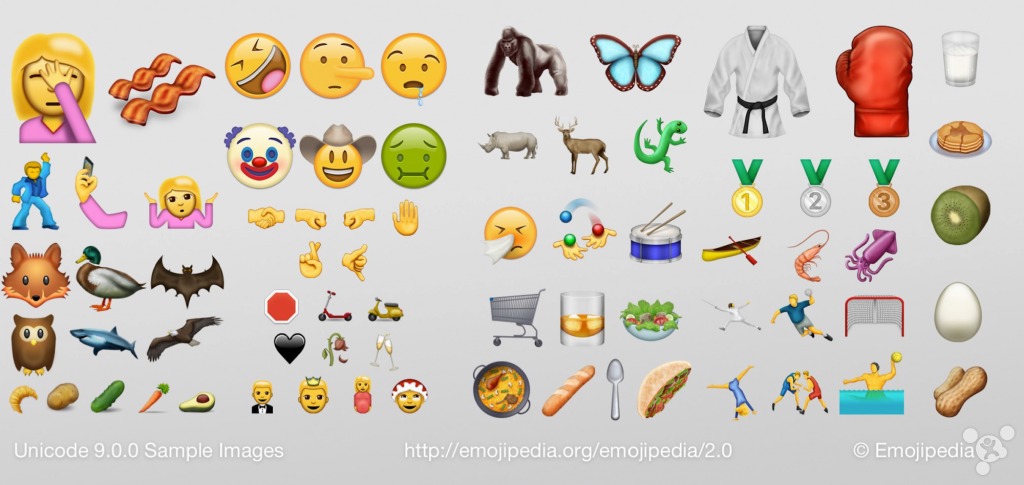 统一码联盟宣布新增72个emoji表情