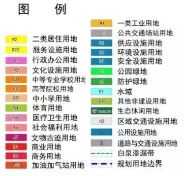 如果你去看这些控规图里的颜色,会发现,基本上颜色来来去去都是那么几