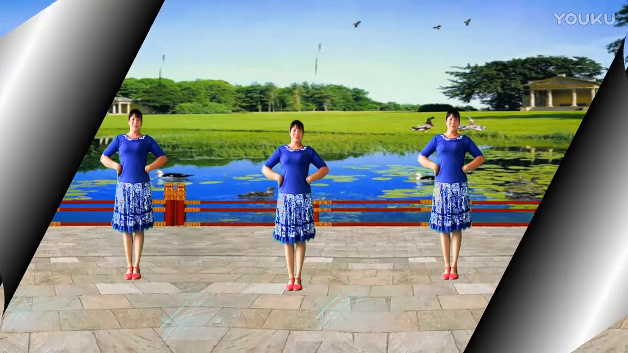 随风飘舞广场舞《当你疲乏的时候》基督教舞蹈 正背面附分解