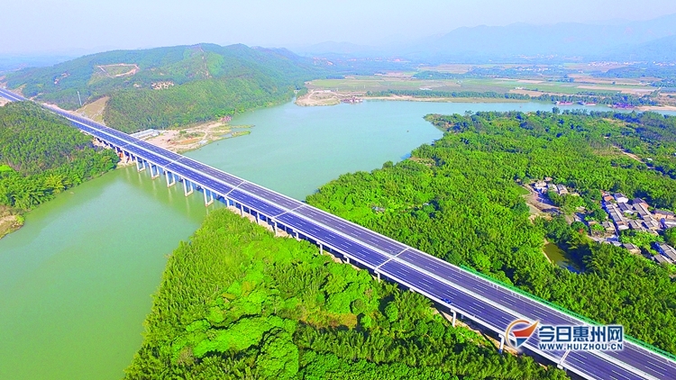 潮惠高速惠州段于去年底建成通车. 本版图片 《东江时报》资料图片