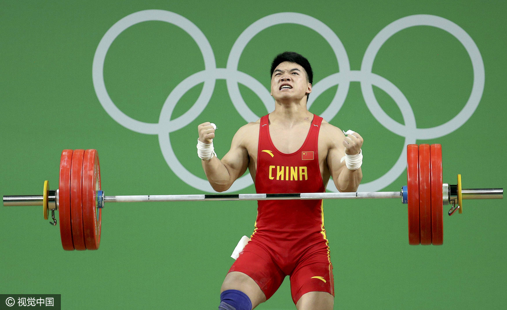 组图-男子举重85公斤级田涛摘银 伊朗强人夺冠