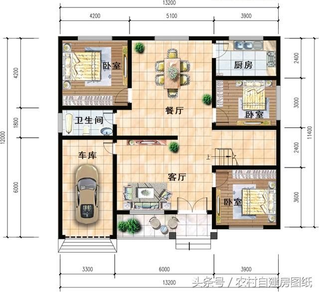 6款一层农村自建房设计图,20万的小别墅,款款