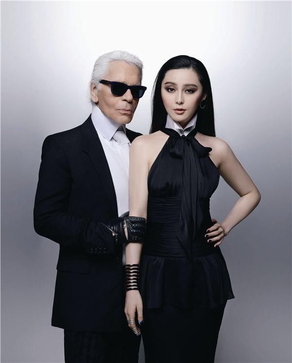 魔幻巴黎夜,老佛爷为范冰冰掌镜《ELLE》封面