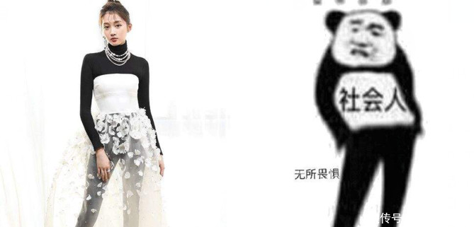 为防止胸口走光,关晓彤把深V礼服缝上才走红毯