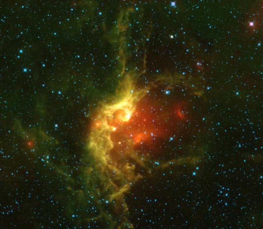 开放星团NGC 7380，又名“巫师星云”。