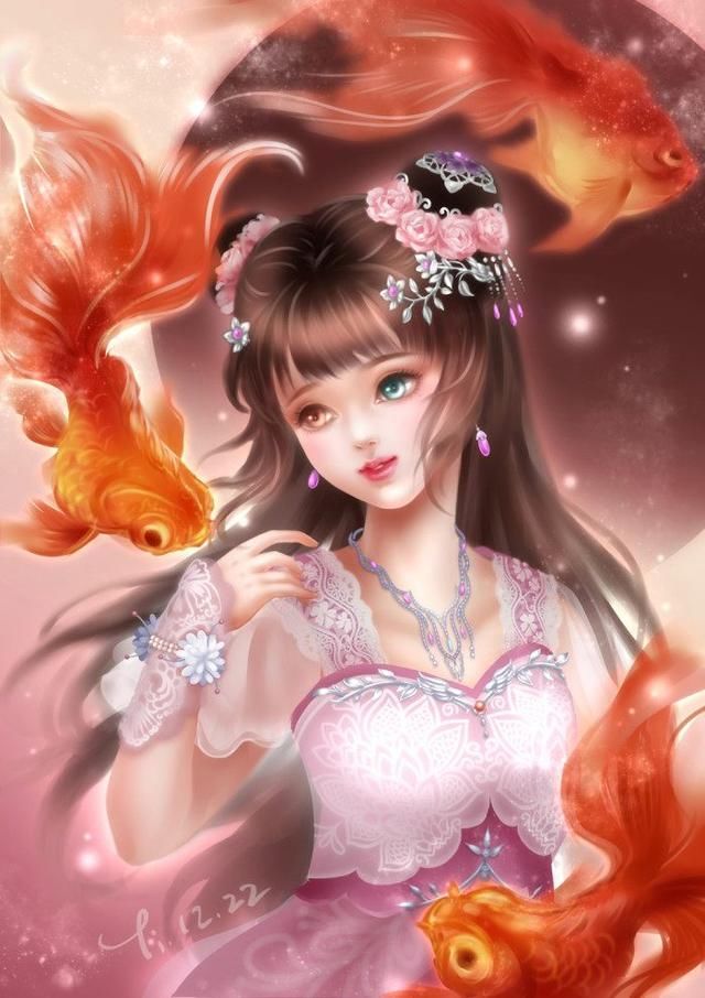 十二星座专属古风公主画像,金牛座是异瞳精灵