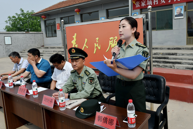 盂县路家村镇张家垴女子民兵班整组完成