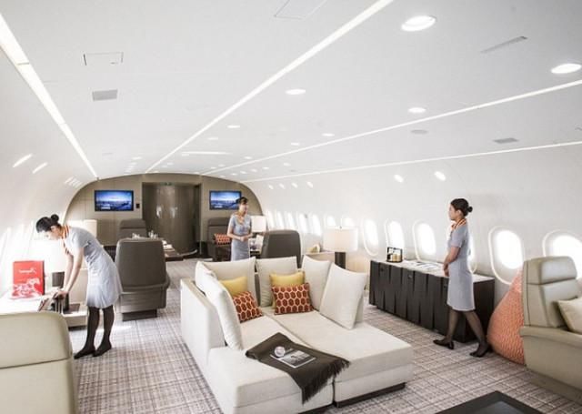世界上最贵的私人飞机,空姐颜值秒杀一线女明