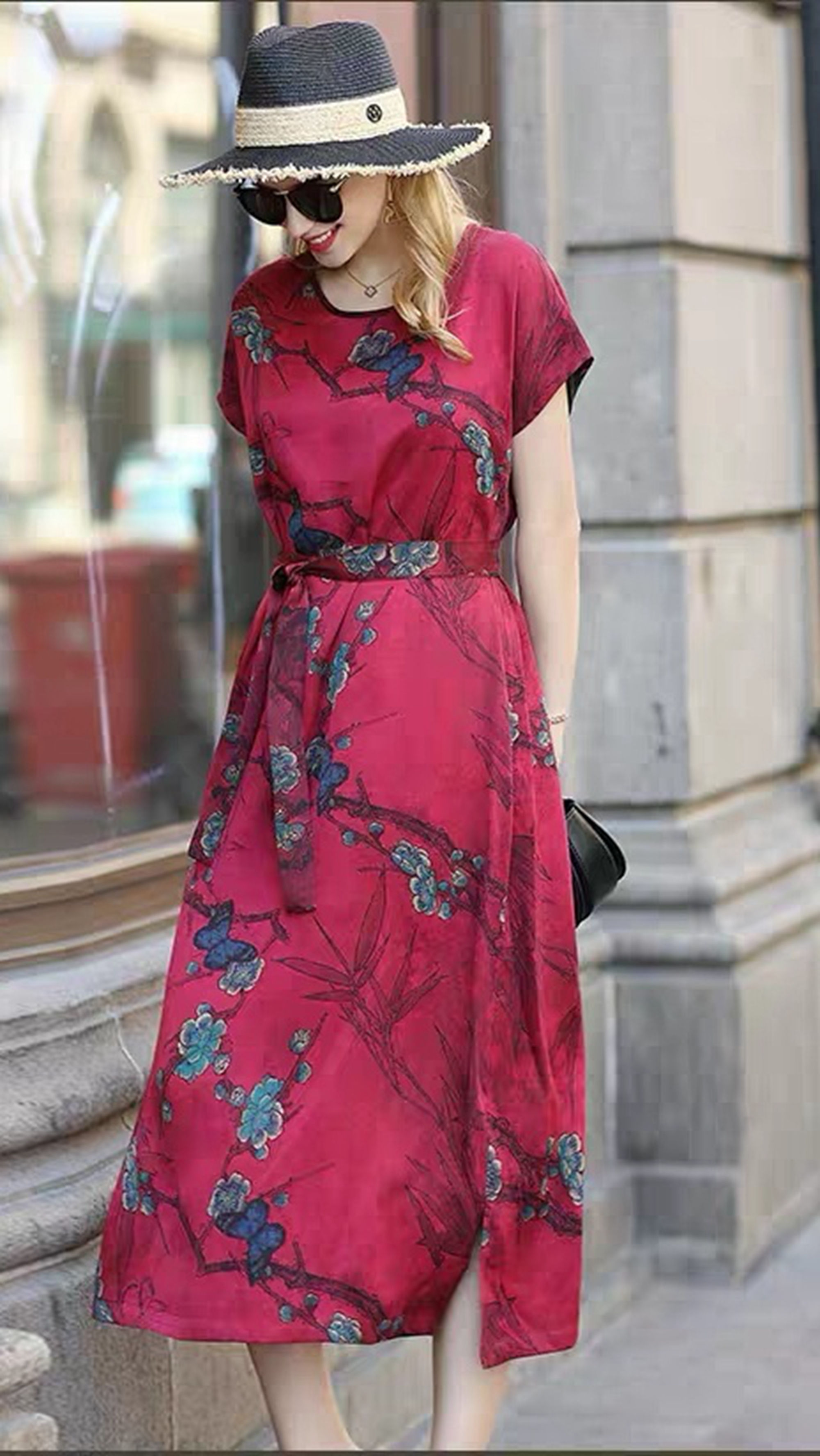 2018夏季新款潮流时尚重工香云纱真丝连衣裙