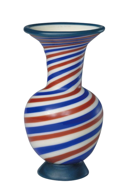 hk故宫文化馆展品赏析——乾隆款彩色玻璃螺旋纹撇口瓶