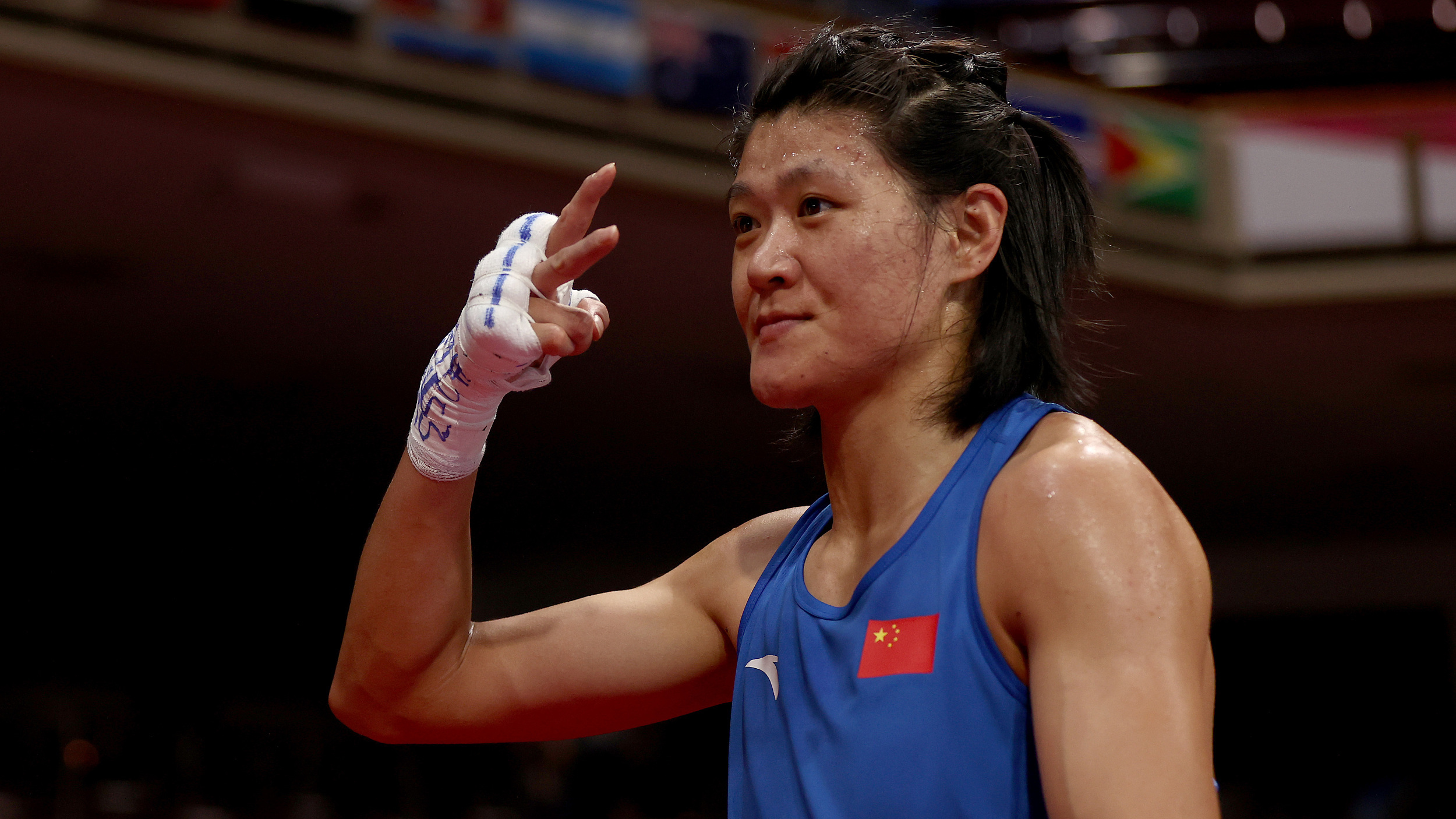 中国选手谷红晋级拳击女子69公斤级决赛! 中国选手谷红晋级拳击女子69公斤级决赛!