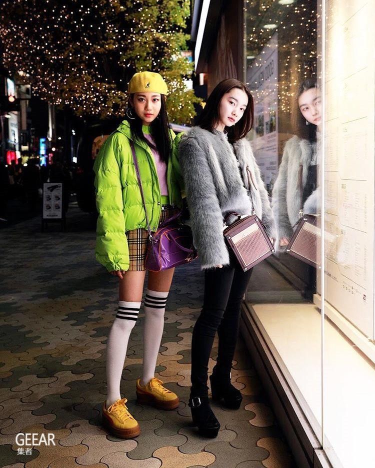 日本女孩的冬日穿搭街拍,现在东京流行的单品