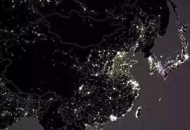 中日韩三国卫星夜景照片对比:看完才知道三者