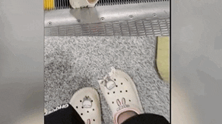 小心!自动扶梯可能会“咬”洞洞鞋 小心!自动扶梯可能会“咬”洞洞鞋