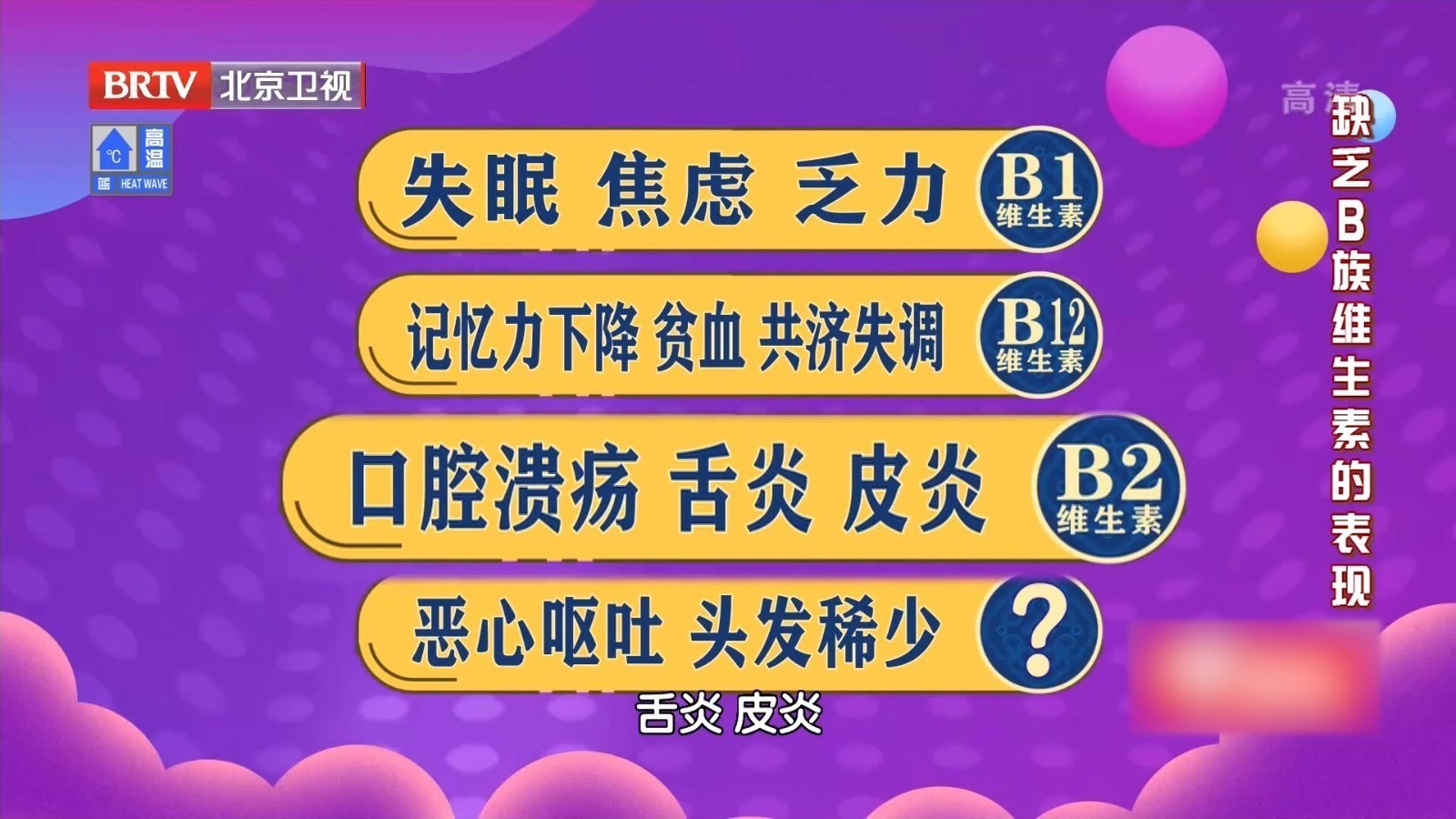 大医生：缺乏B族维生素 竟然会有这种表现！_北京时间