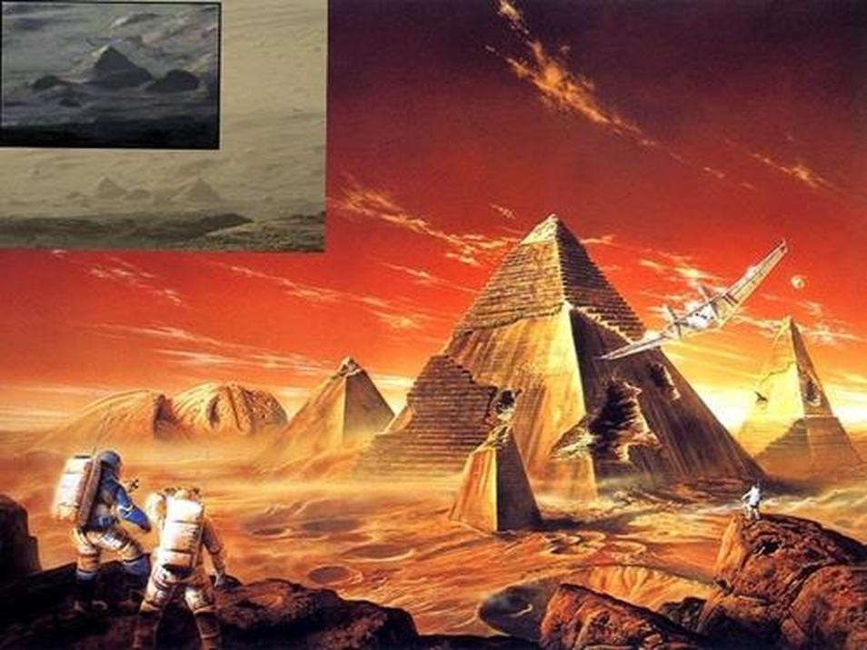 火星发现三个巨大尖塔 跟地球吉萨金字塔一样完美排列!