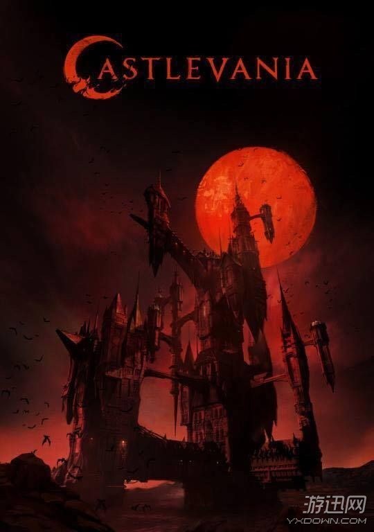 《恶魔城》动画首张艺术海报公布 血月当空诡异惊悚!