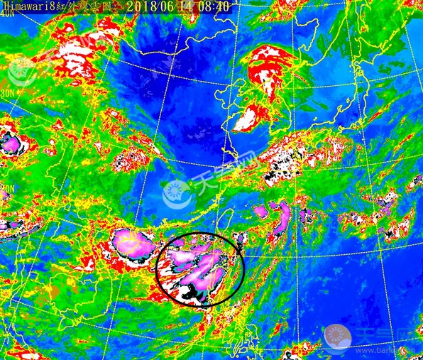 2018年第6号台风路径实时发布系统卫星云图(