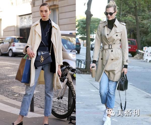 风衣牛仔裤_风衣牛仔裤配小白鞋图