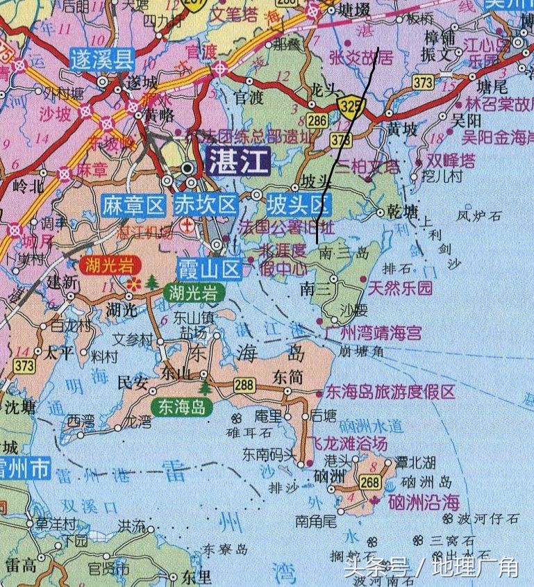 广东省湛江市行政区划地图